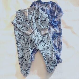 0-3 Month Gerber Baby Boys' 2-Pack Zip Front Sleep 'n' Plays